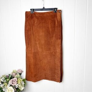 Amanda Fielding Vintage Suede Wrap - around Skirt